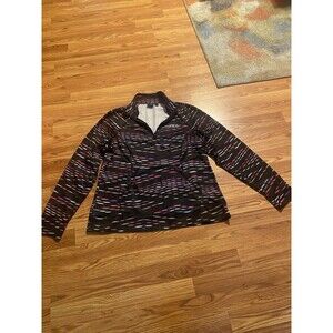 Fila Women’s Pullover  Top Sz-L  Any Athletic Function Black Neon Specks